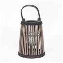 Lanterna de Canas 31cm - Cinzenta